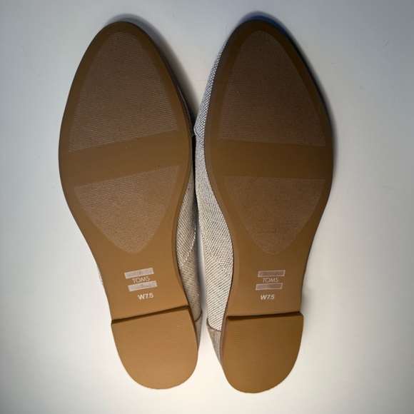 Toms Beige Linen Women's Ballet Flats - Picture 5 of 7
